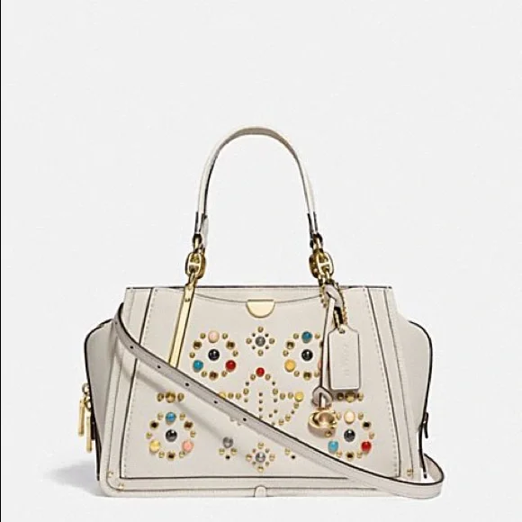 Coach Dreamer w Rivets & Multicolored Cabochons - Picture 1 of 8
